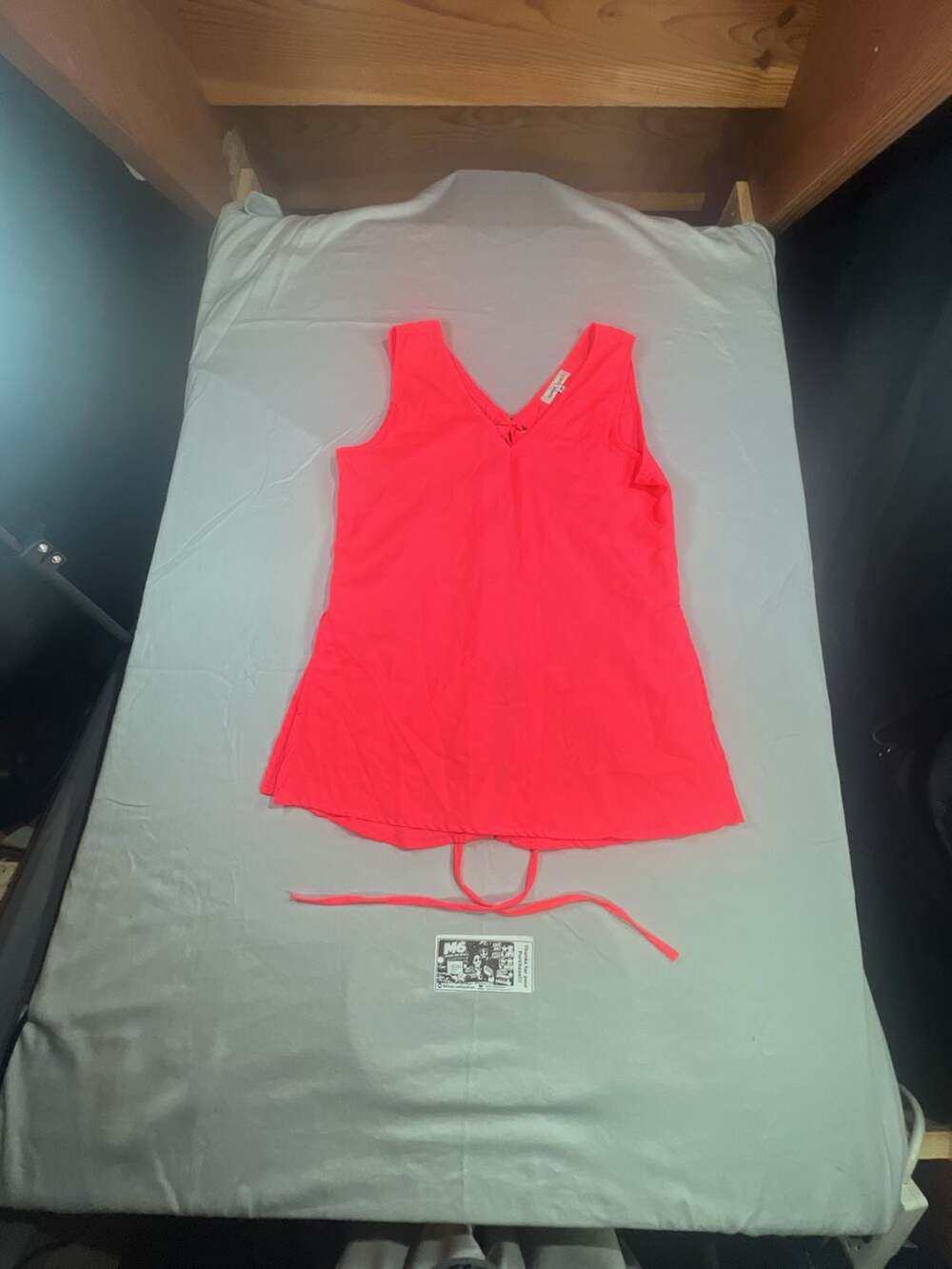 Speed Limit Neon Pink Lace-Up Sleeveless Tank Top Size M